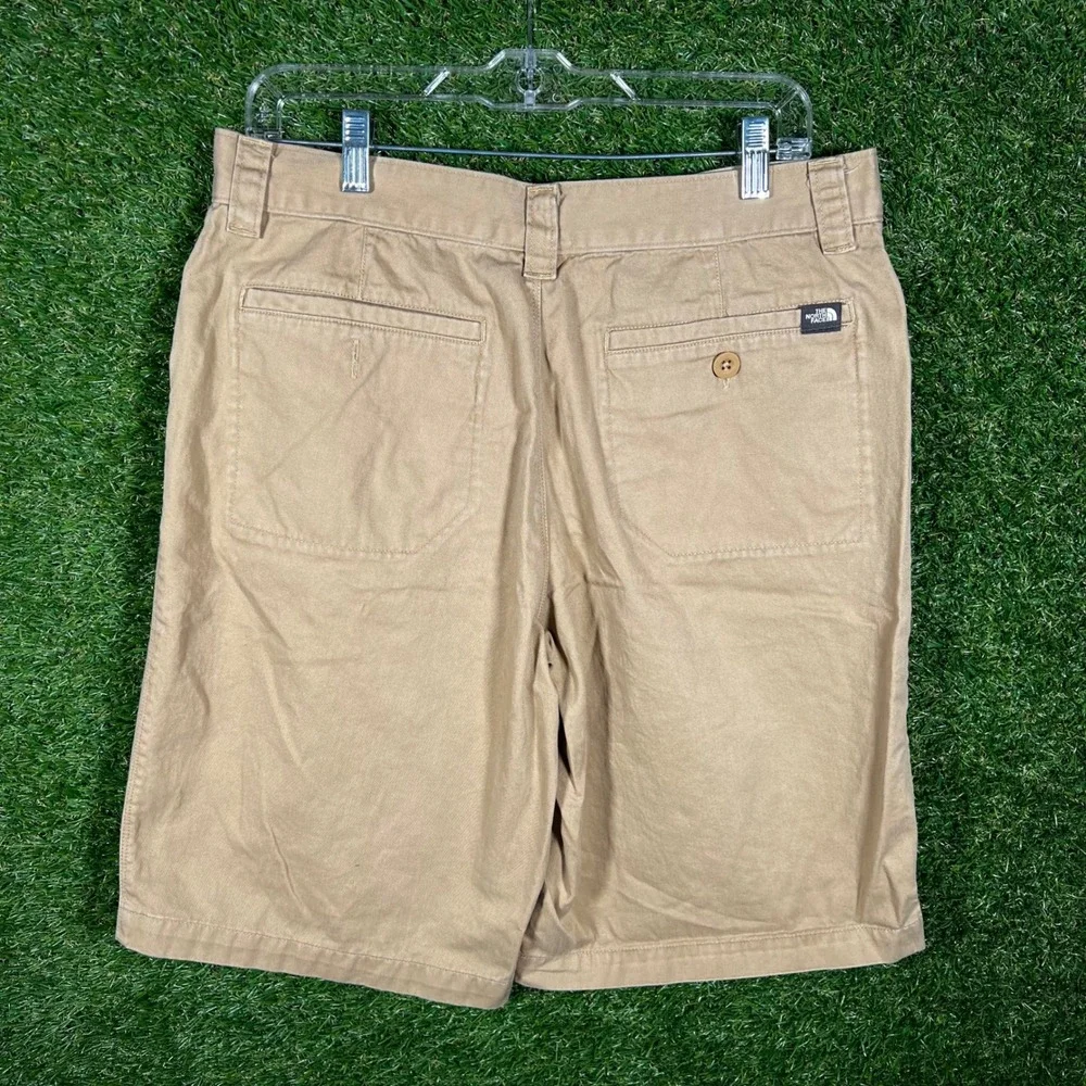The North Face Mens Chino Shorts Tan Khaki‎ Cotton Twill Size 34 outdoor